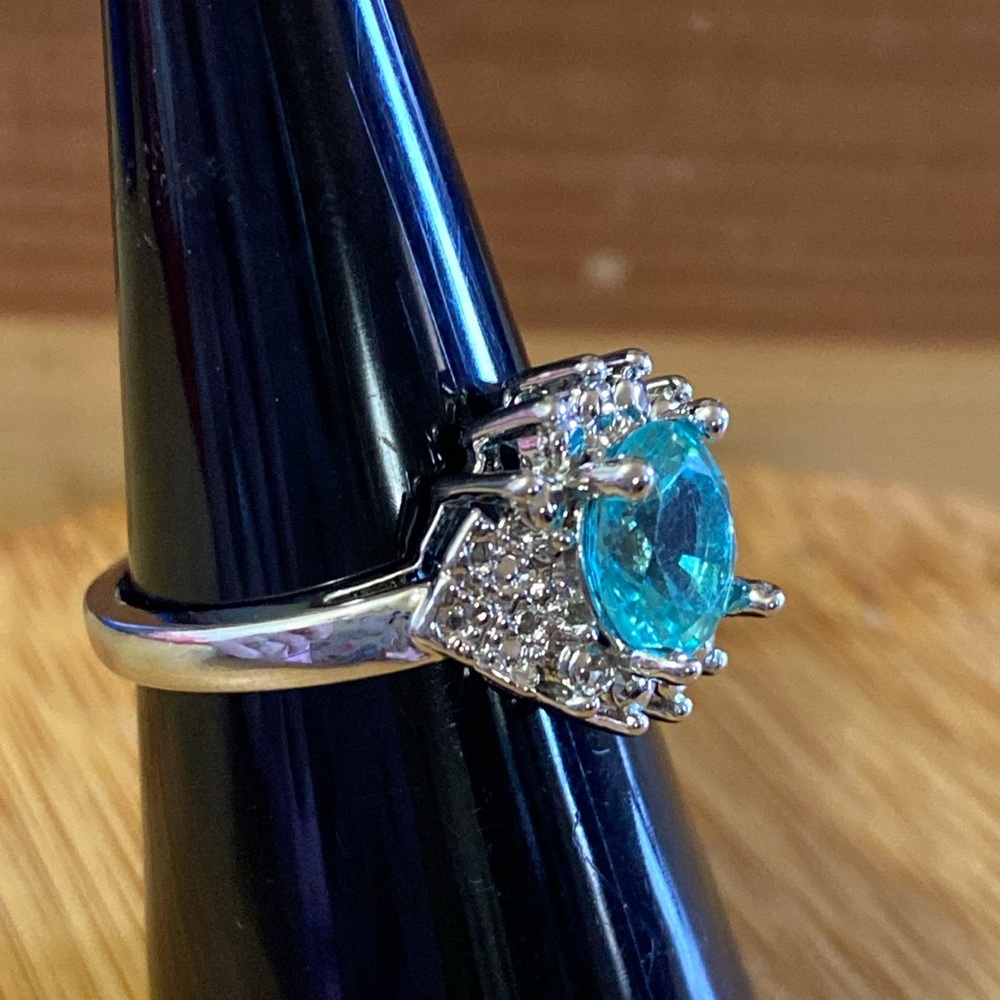 Sterling blue topaz ring